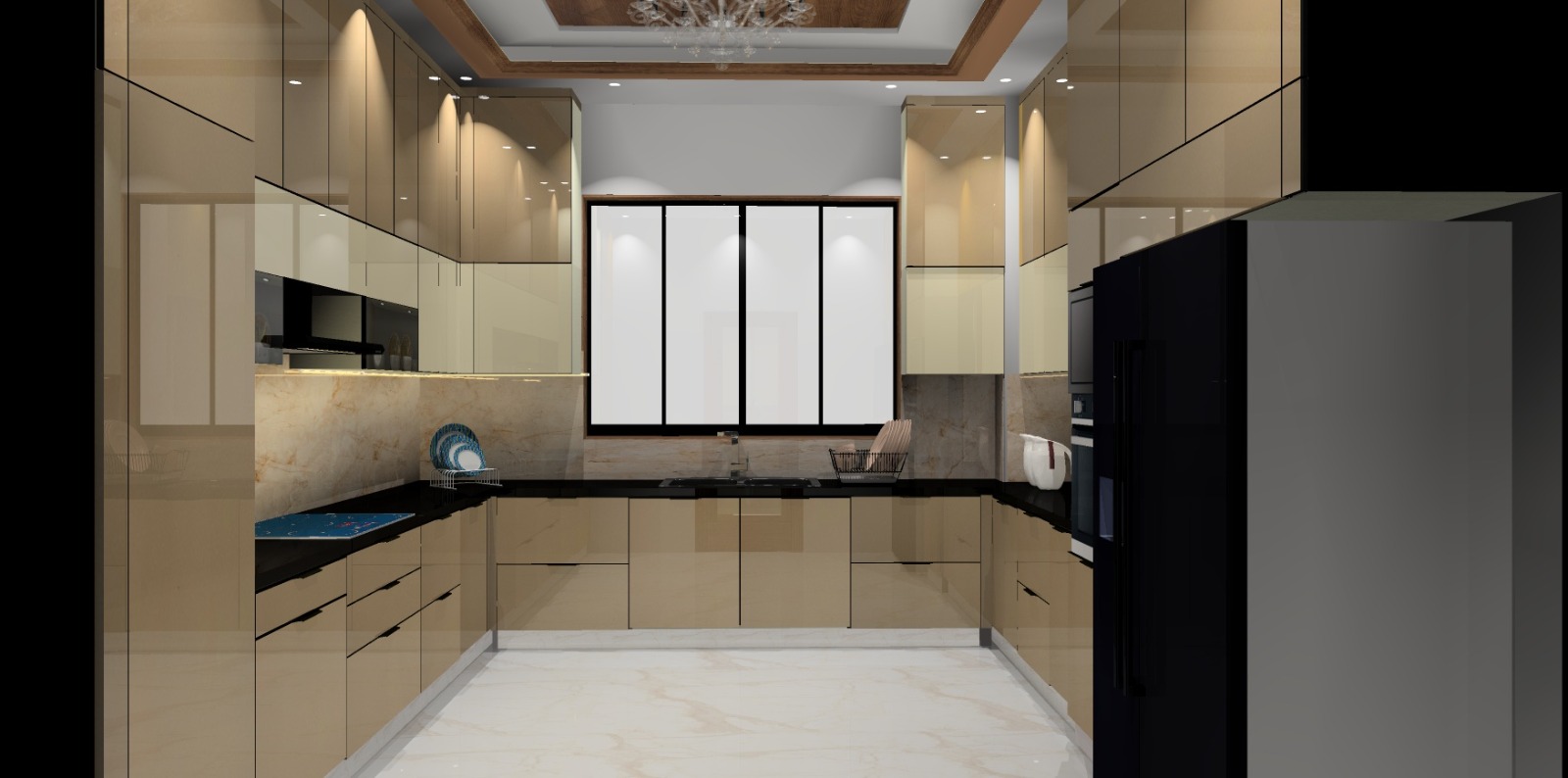 U-Shape Modular Kitchen