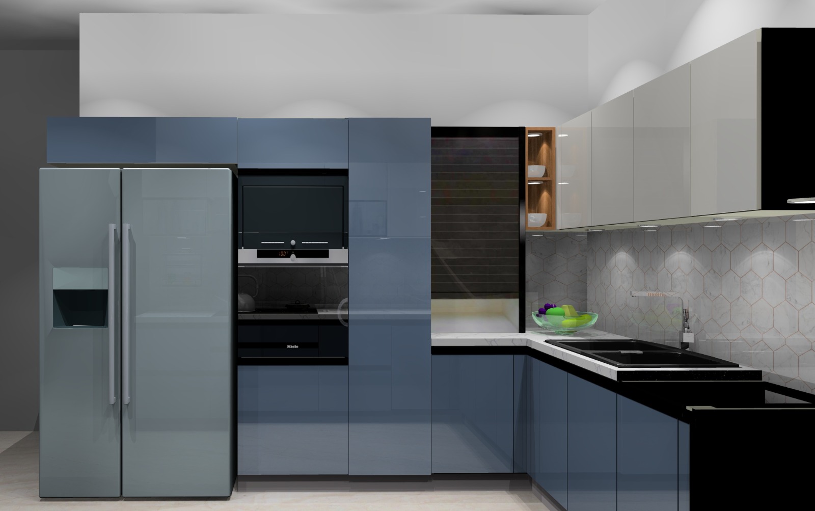 L- Shape Modular Kitchen